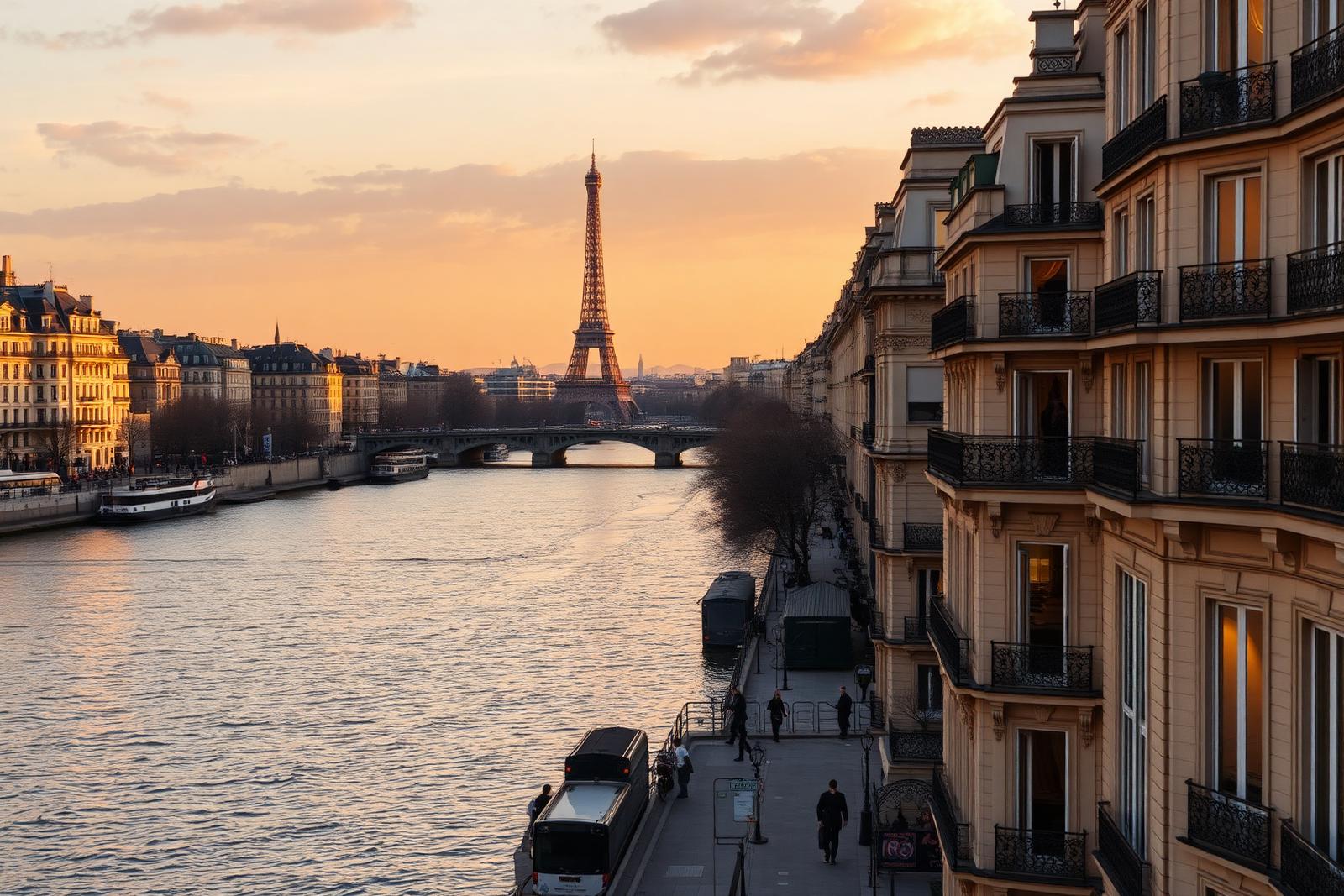 Paris — Golden hour along the Seine